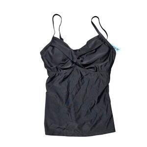 Sporti Active Twist Underwire Tankini Top Black 36D/DD LYCRA XTRA LIFE NEW‎